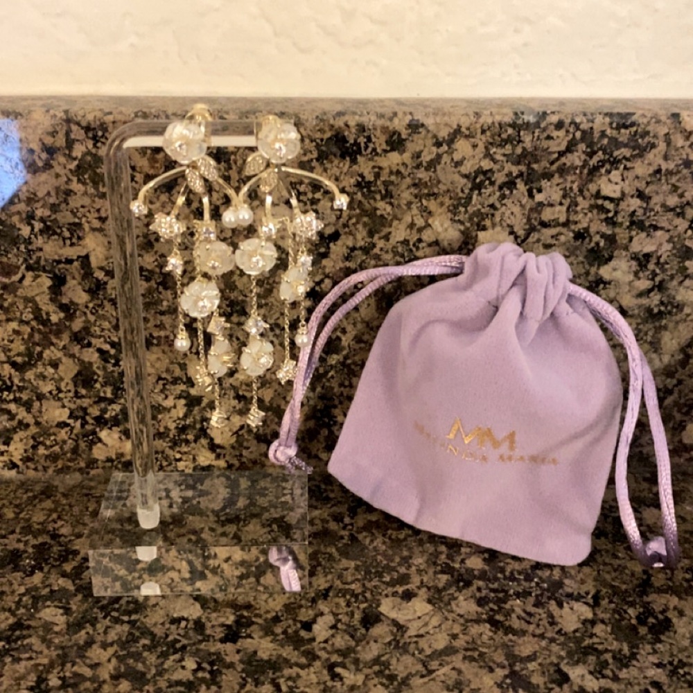 Melinda Maria Dangle Flower Earrings